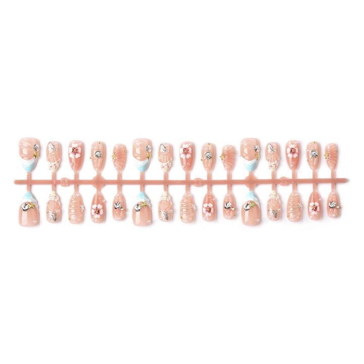 Decorative Coastal-Themed Press-On Nail Set