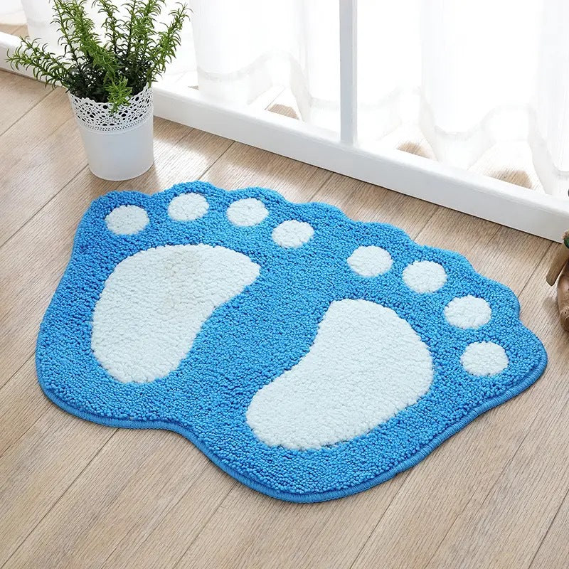 Cute Cartoon Footprint Bath Mat Kalsten