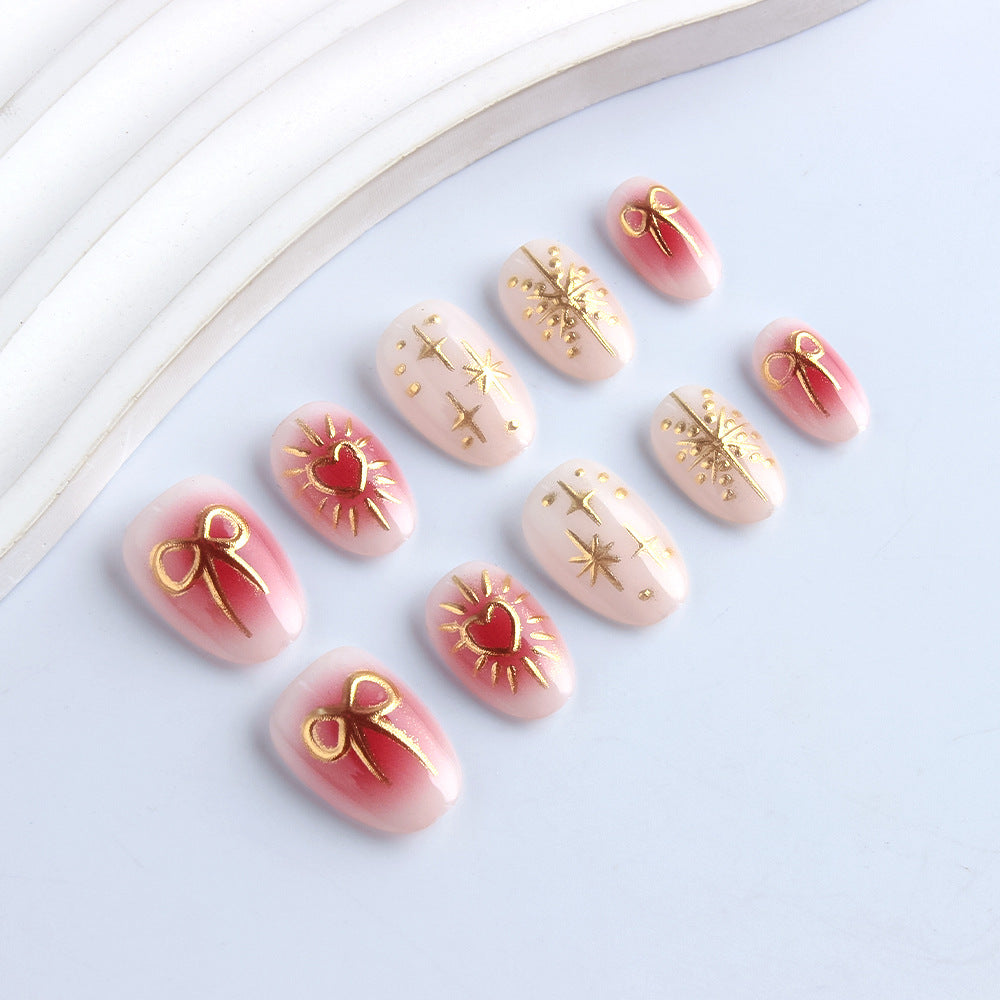 Heart-Embellished Nail Art Set Kalsten