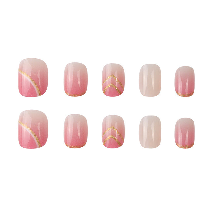 Artistic Bi-Colored Press-On Nails Kalsten