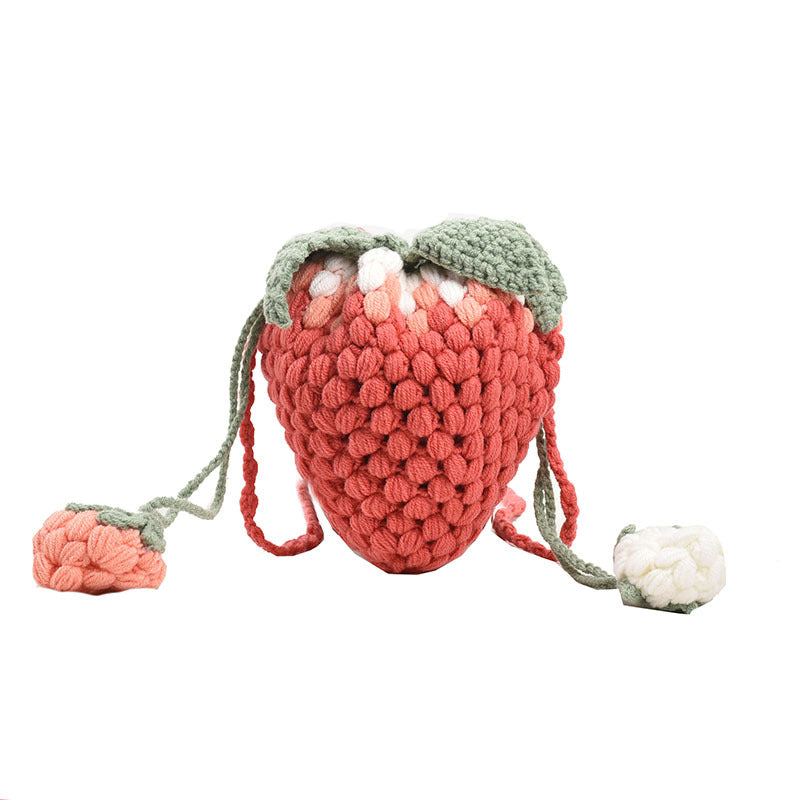 Cute Strawberry-Shaped Crochet Bag