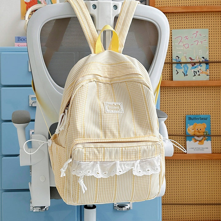 Cute Plaid Design Backpack Kalsten