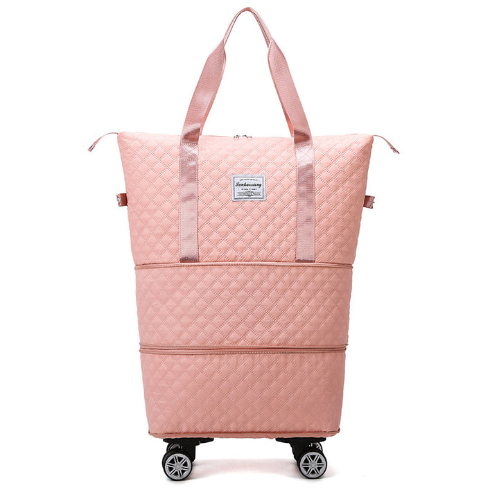 Quilted Rolling Travel Tote