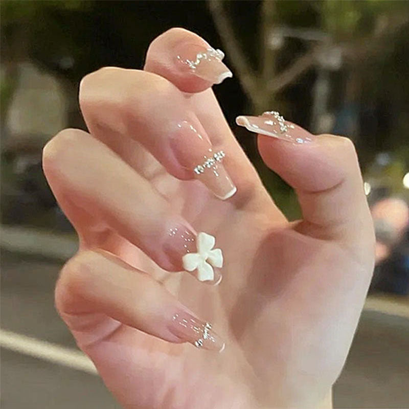 Elegant Decorative Press-On Nail Art Set