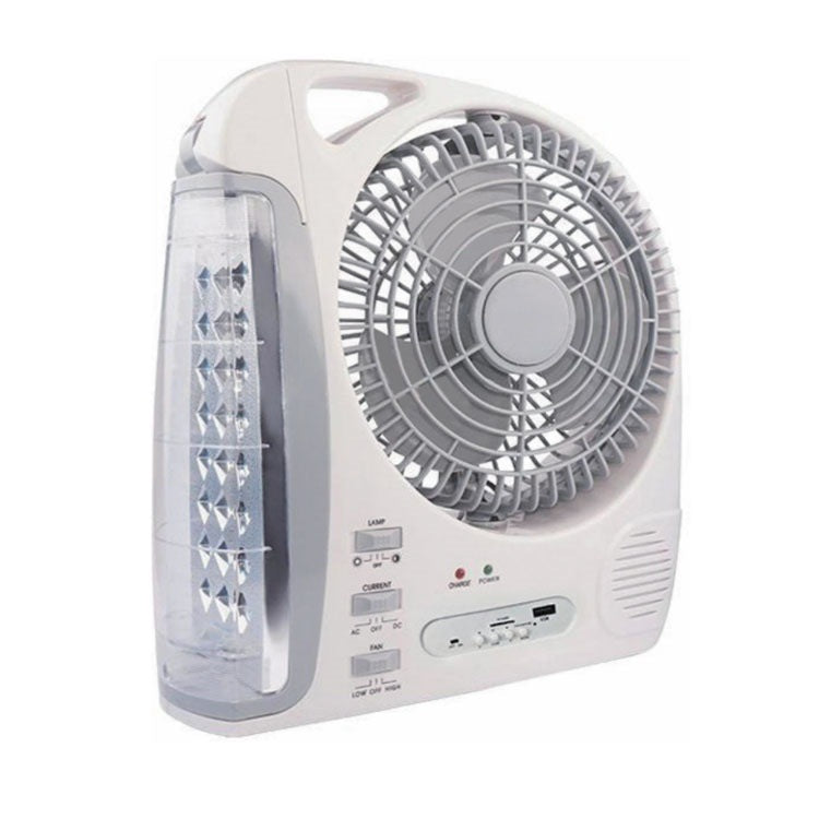 Unisex portable solar-powered fan with LED lamp Kalsten