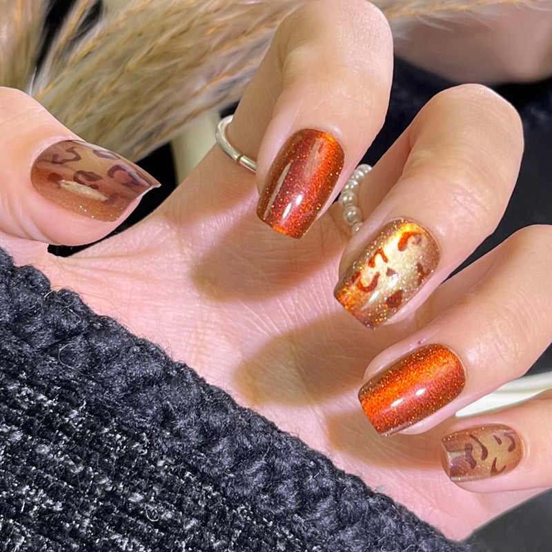 Glamorous Press-On Nail Set with Decorative Gemstone Accents Kalsten