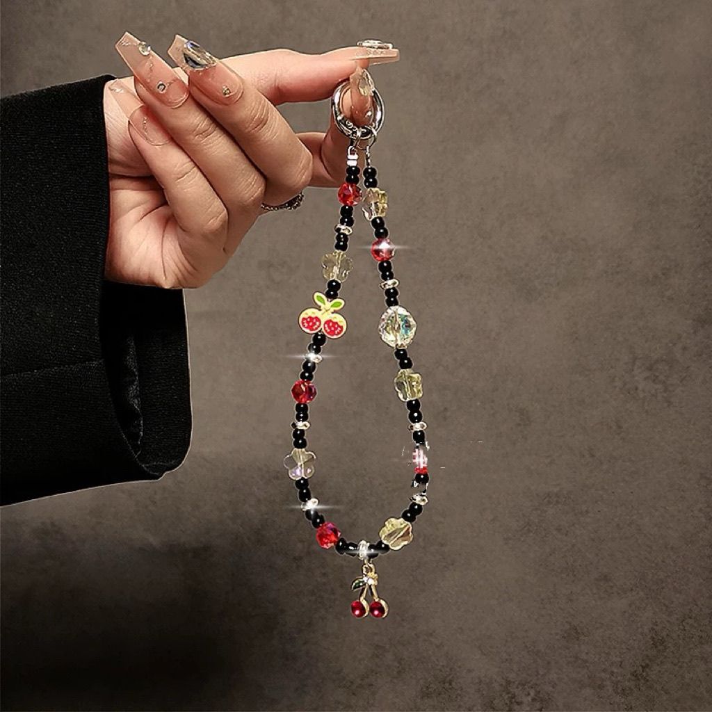 Berry-Themed Beaded Phone Charm Kalsten