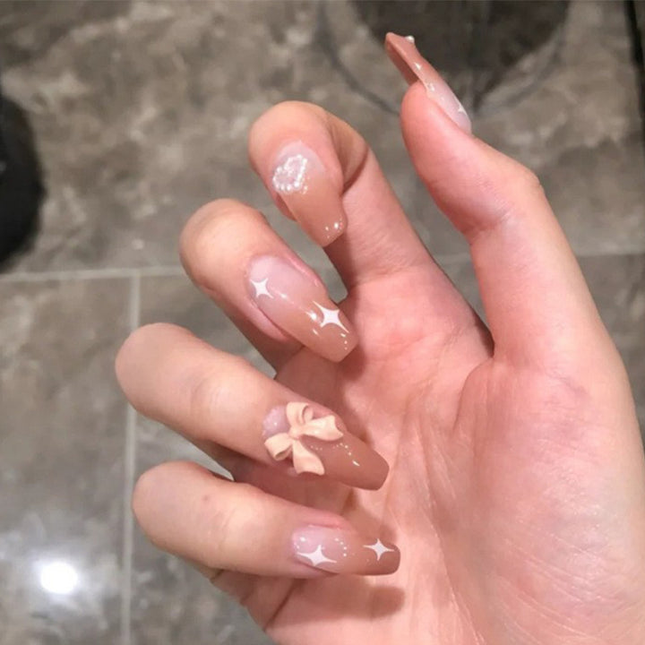 Elegant Decorative Press-On Nail Set