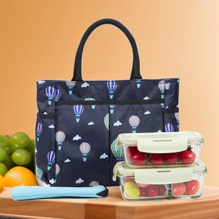 Multi-Pocket Candy Print Tote Bag Kalsten