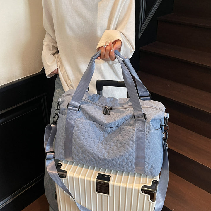 Quilted Fabric Travel Duffle Bag Kalsten
