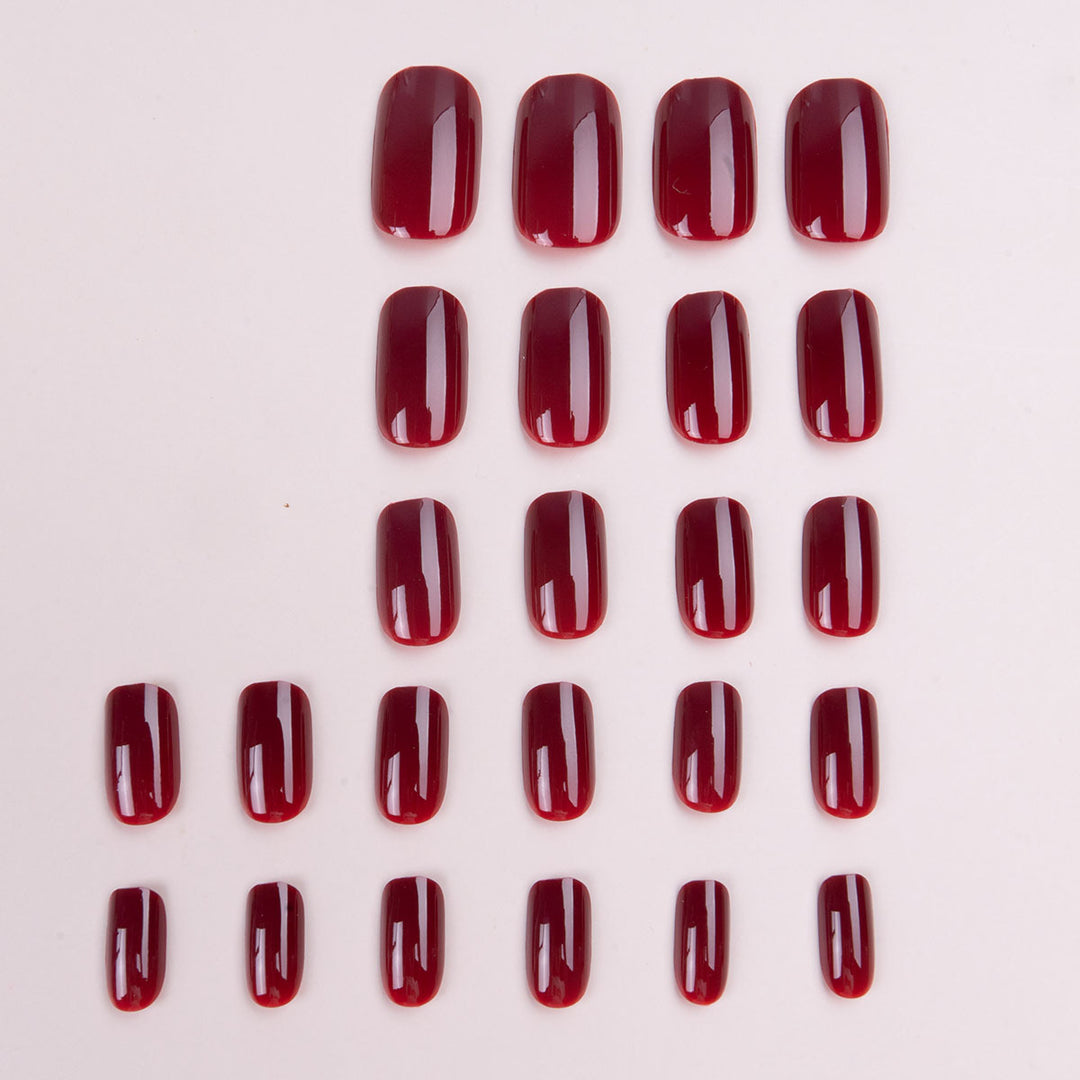 Glossy Rectangle Nail Enhancements