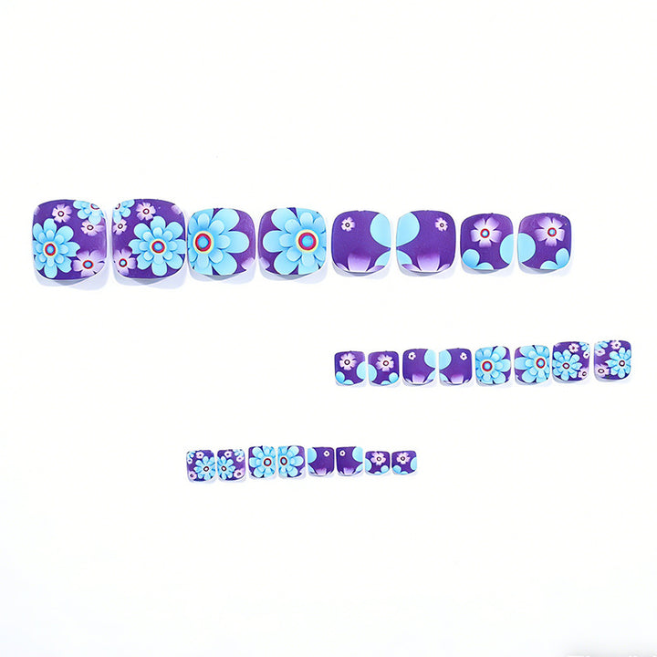 Floral Design Pedicure Nail Art Enhancements Kalsten