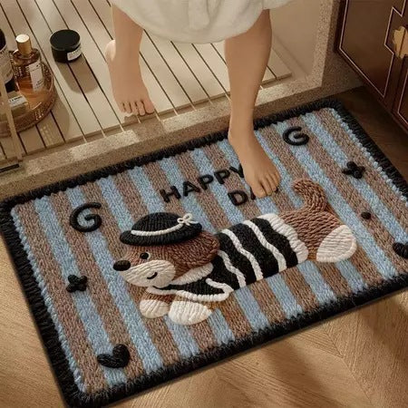 Cute Bunny-Themed Bath Mat