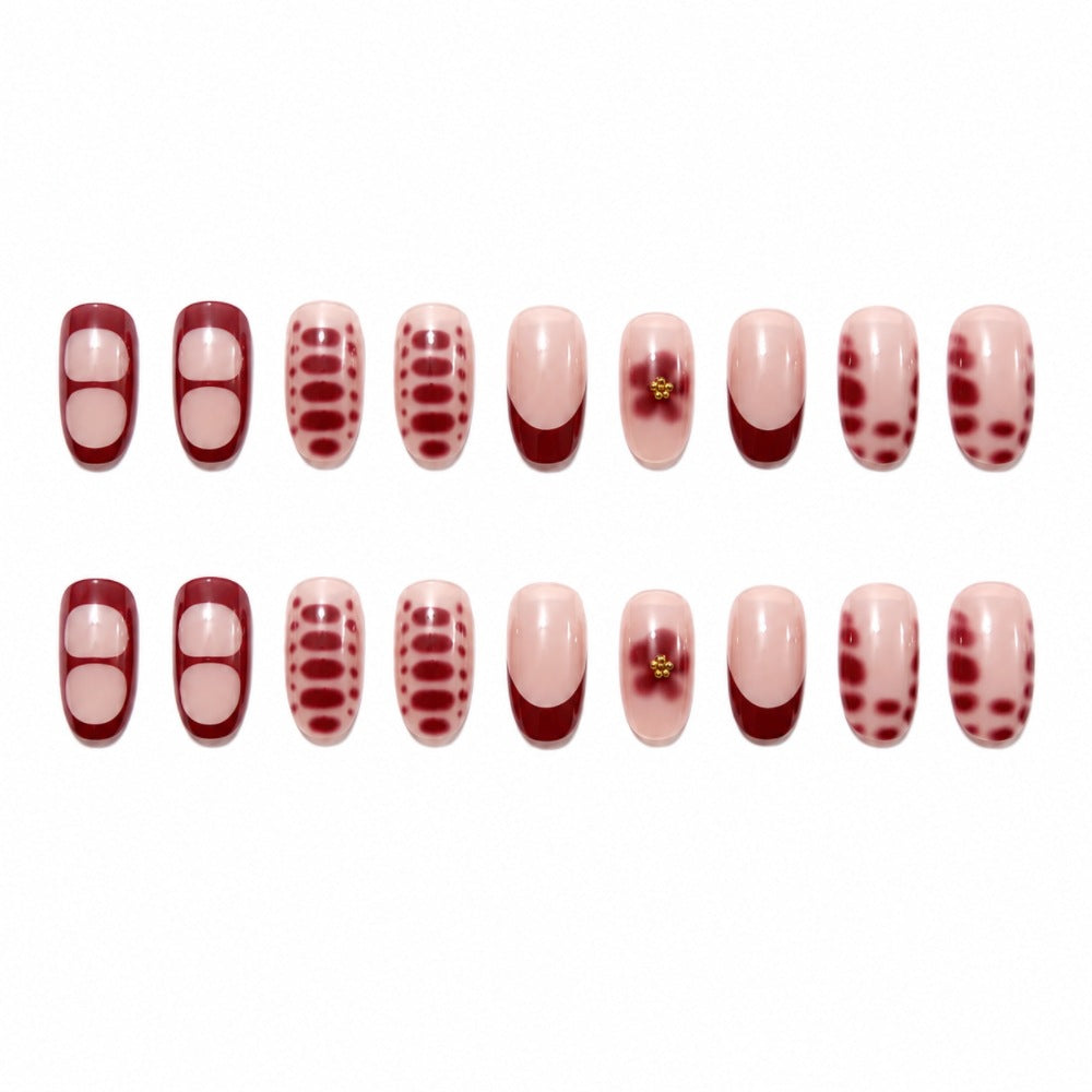 Decorative Floral Press-On Nail Enhancements