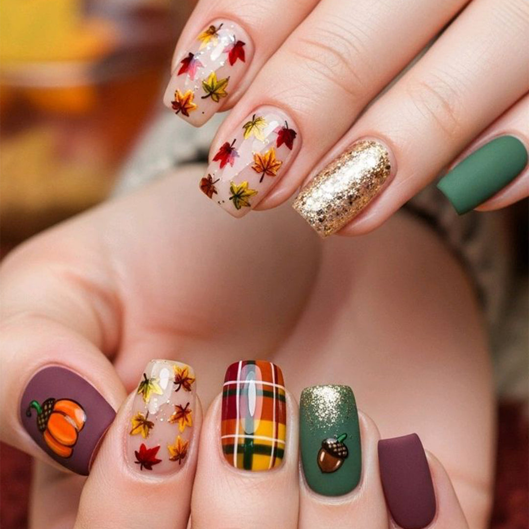 Autumn-Inspired Seasonal Nail Art Set Kalsten