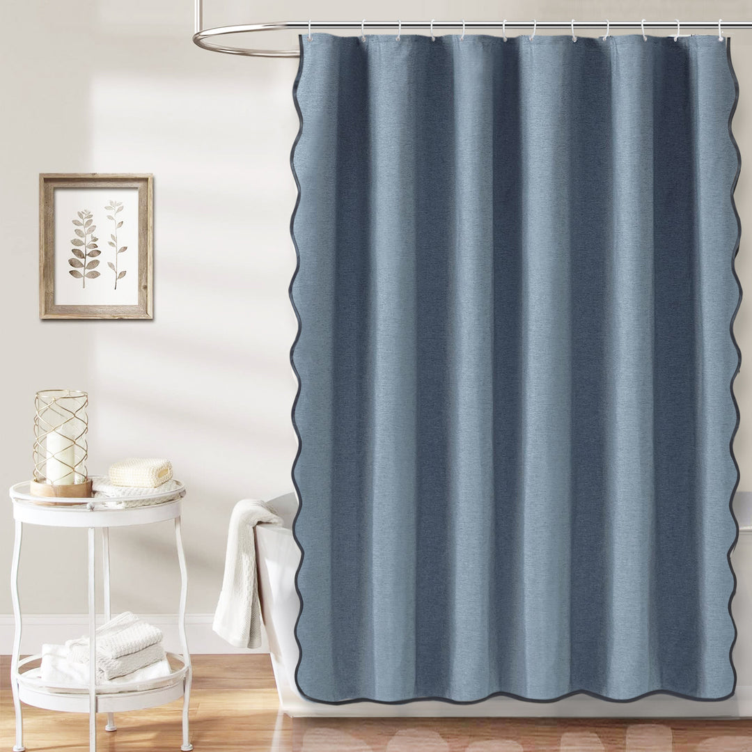 Elegant Scalloped Shower Curtain Kalsten