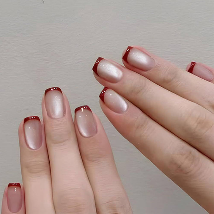 Elegant Ombre French Tip Press-On Nails Kalsten