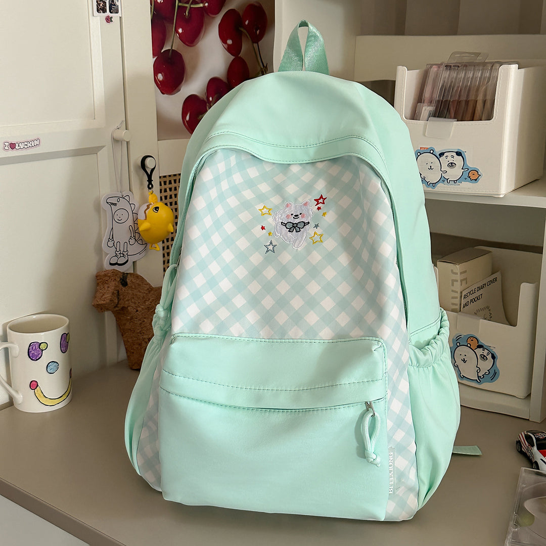 Cute Decorative Checked Pattern Backpack Kalsten