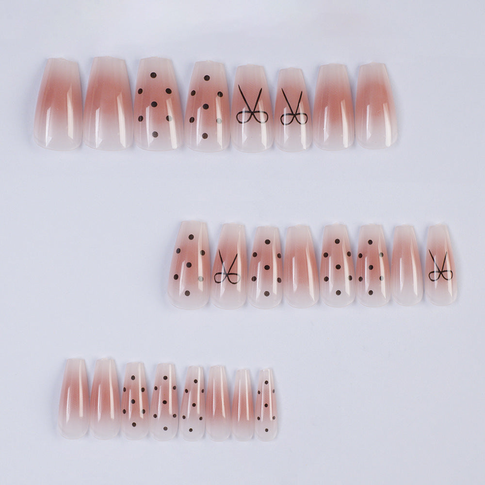 Artificial nails in luxurious French tip design with bow accents Kalsten