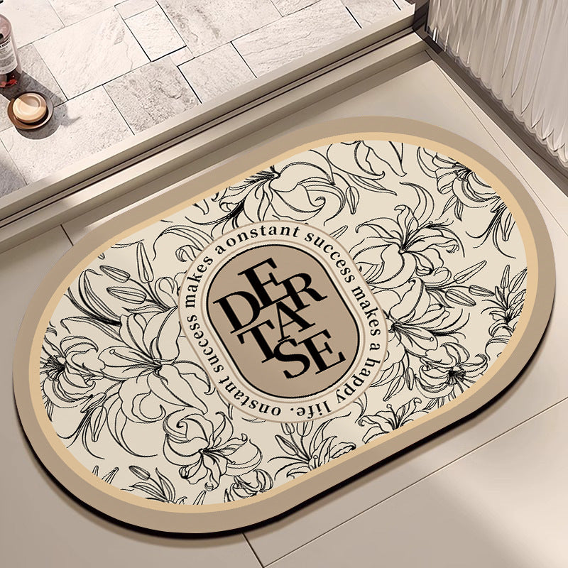 Floral Patterned Bath Mat Kalsten