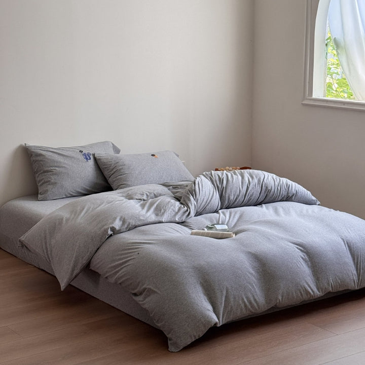 Jersey bed linen set in soft cotton blend