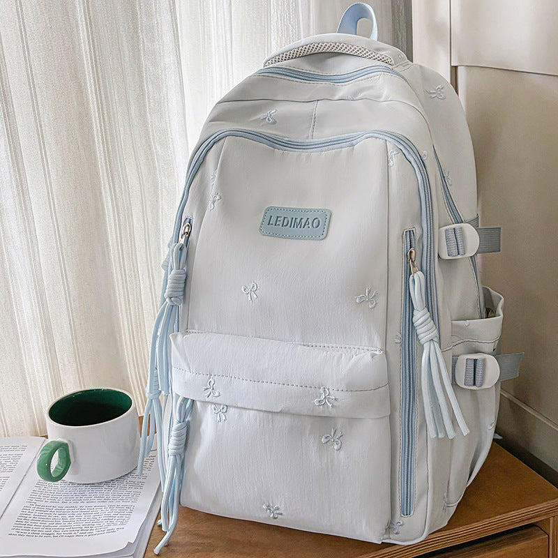 Stylish Multi-Pocket Backpack with Charm Kalsten