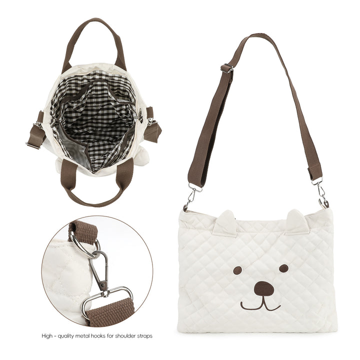 Teddy Bear Motif Tote Bag Kalsten