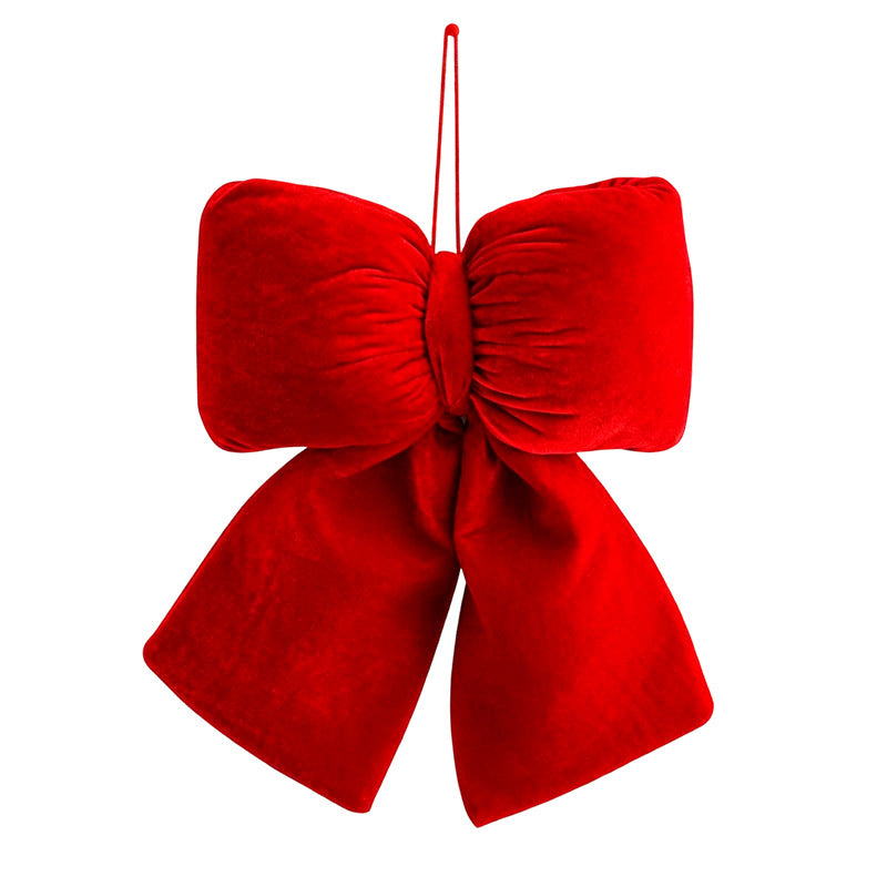 Decorative Plaid Fabric Bow Ornament