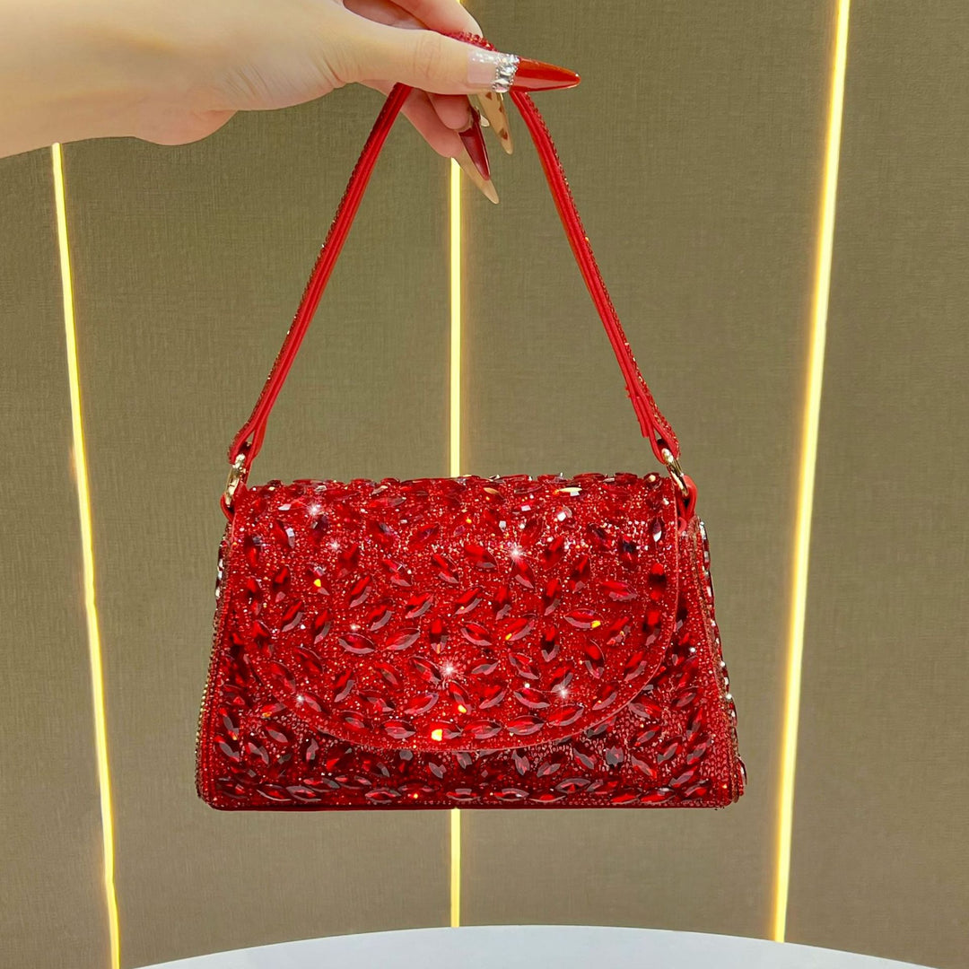 Ornate Crystal Detail Evening Handbag