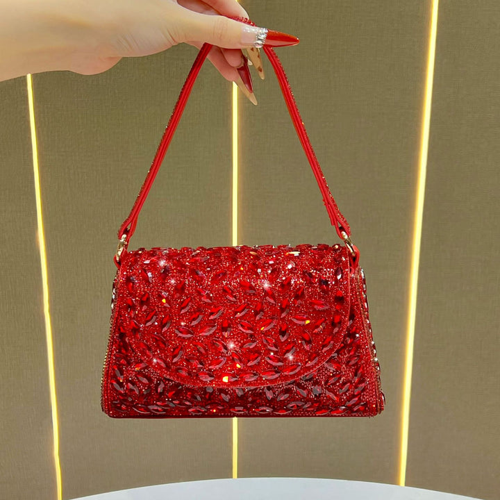 Ornate Crystal Detail Evening Handbag