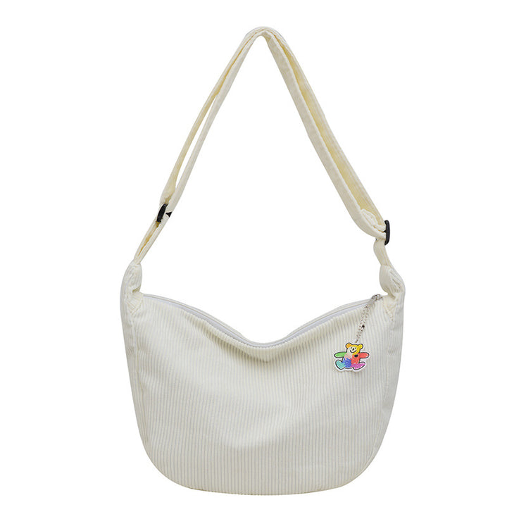 Casual Corduroy Shoulder Bag