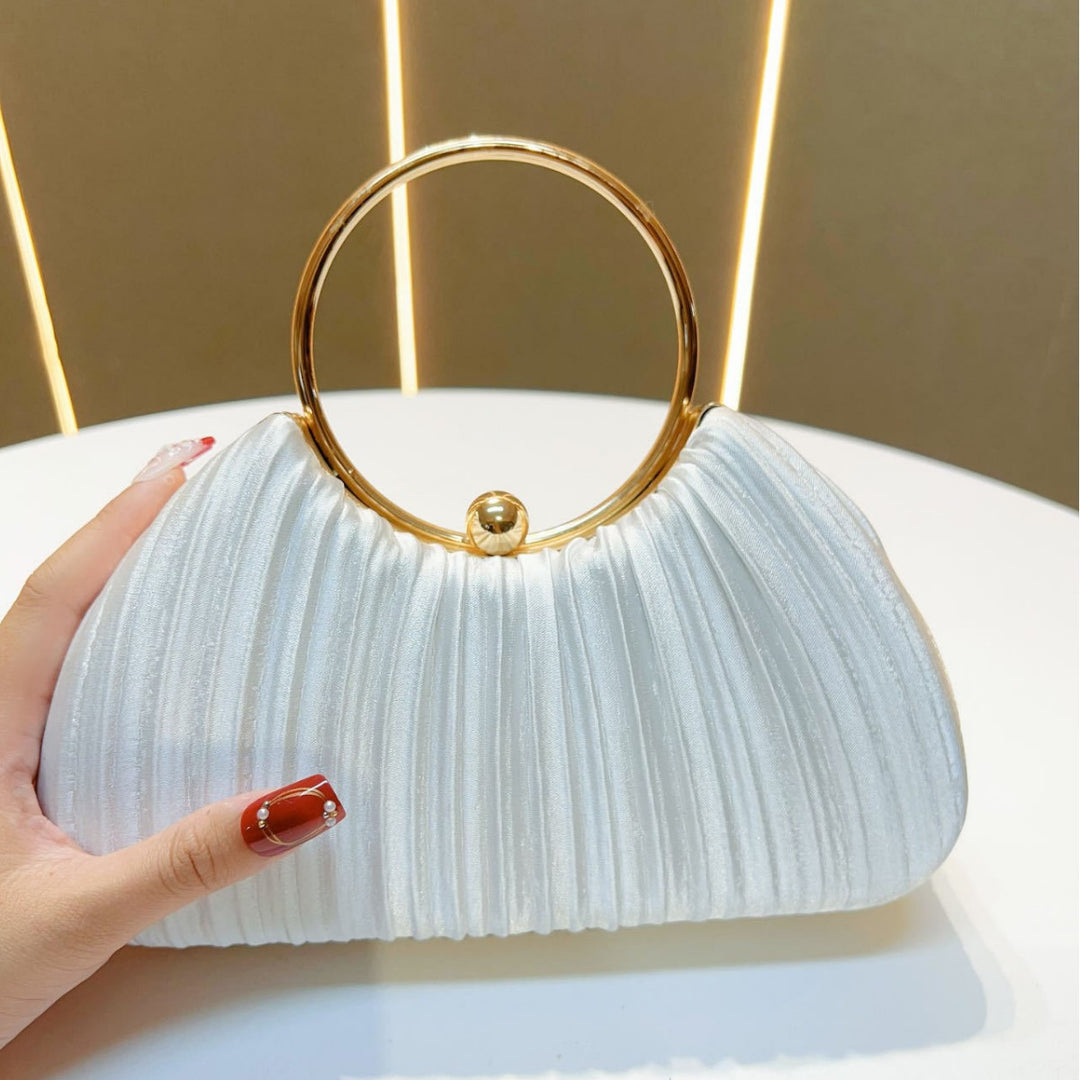 Luxurious Pleated Evening Clutch