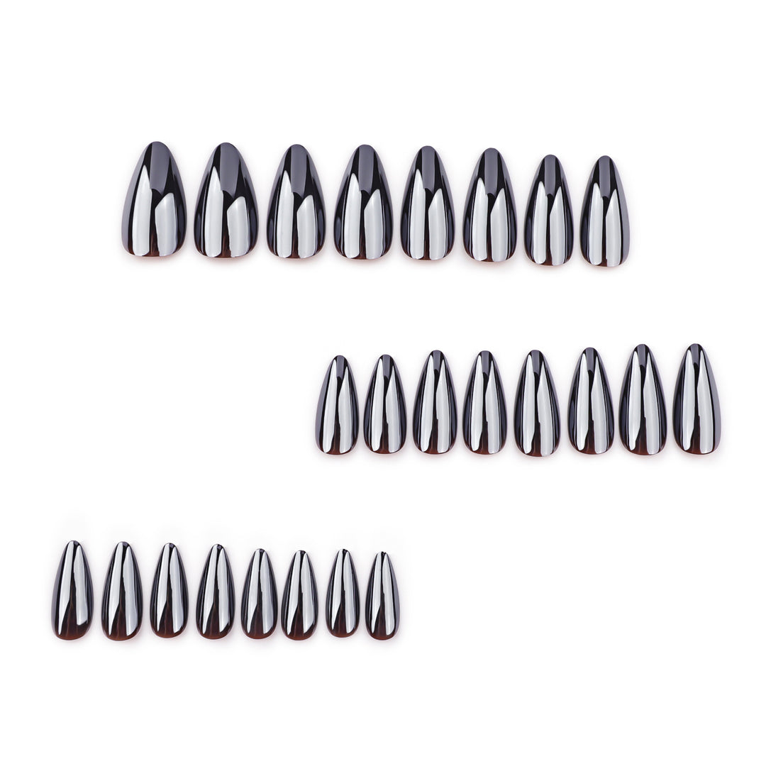 Elegant stiletto nails with reflective finish Kalsten