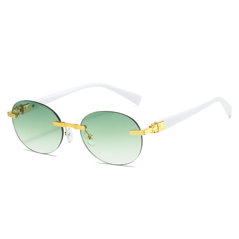 Women's fashionable sunglasses with transparent frame and flexible nose pad Kalsten