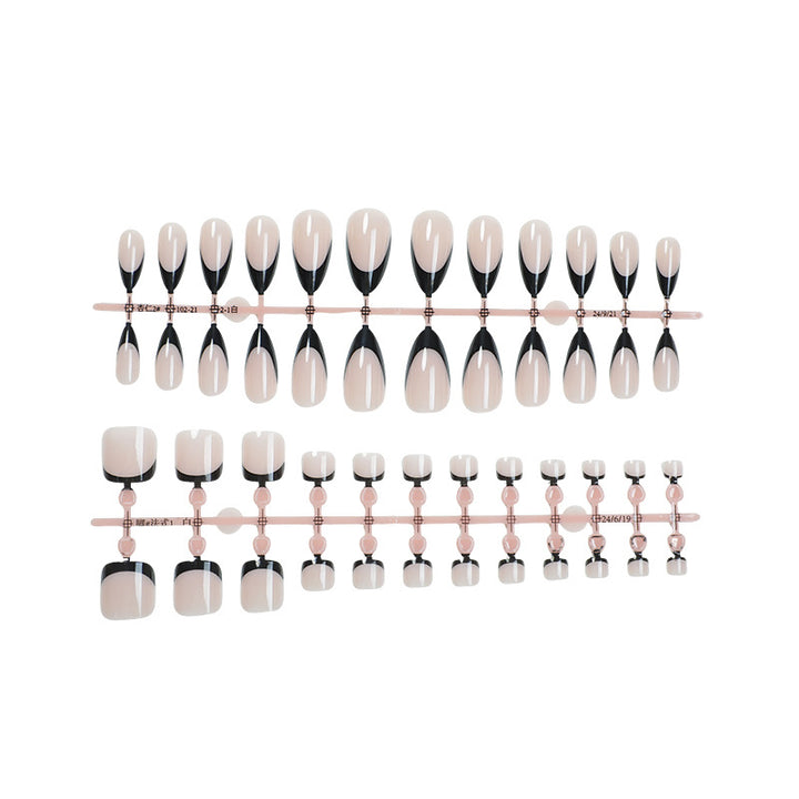 Stylish Press-On Nail Art Set with Elegant Design Kalsten