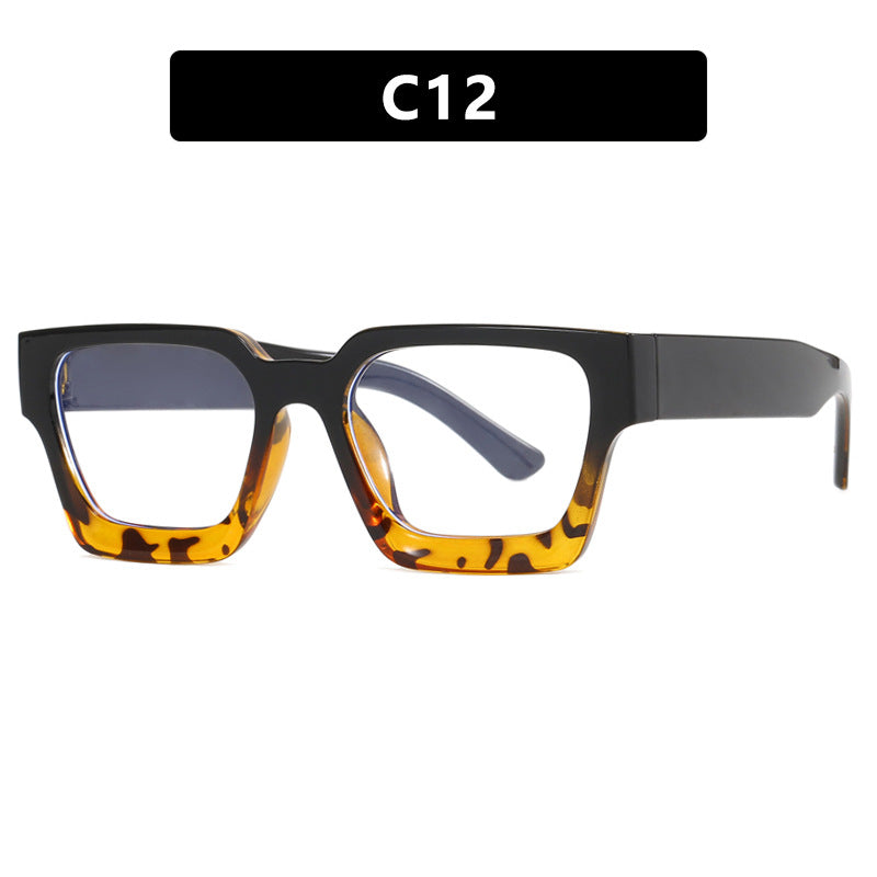 Women's fashionable square reading glasses with transparent frame construction Kalsten