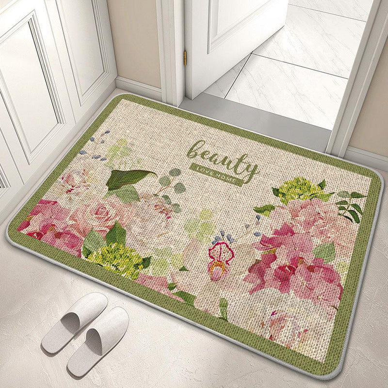 Decorative Floral Welcome Mat Kalsten