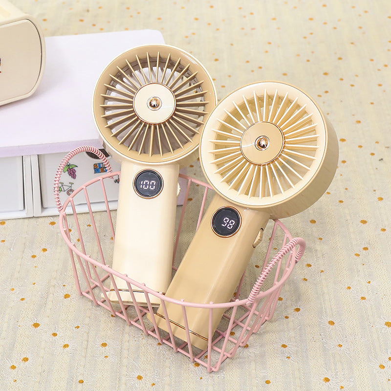 Women Portable Hand Fan with USB Charging Option and Intuitive Design Kalsten