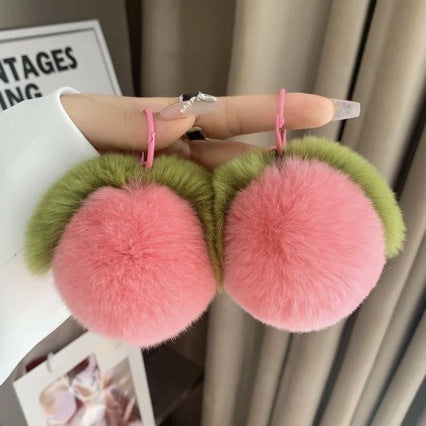 Plush Fruit Pom Pom Keychain Kalsten