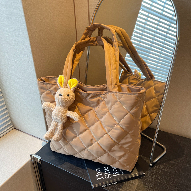Quilted Soft Tote Bag