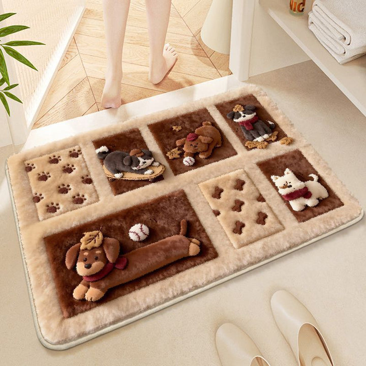 Playful Cartoon-Themed Bath Mat
