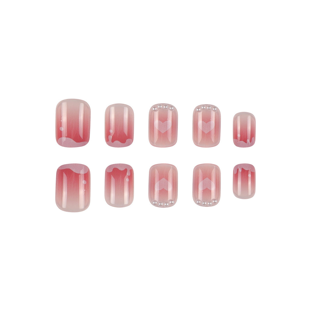 Artistic Heart-Design Press-On Nails Kalsten