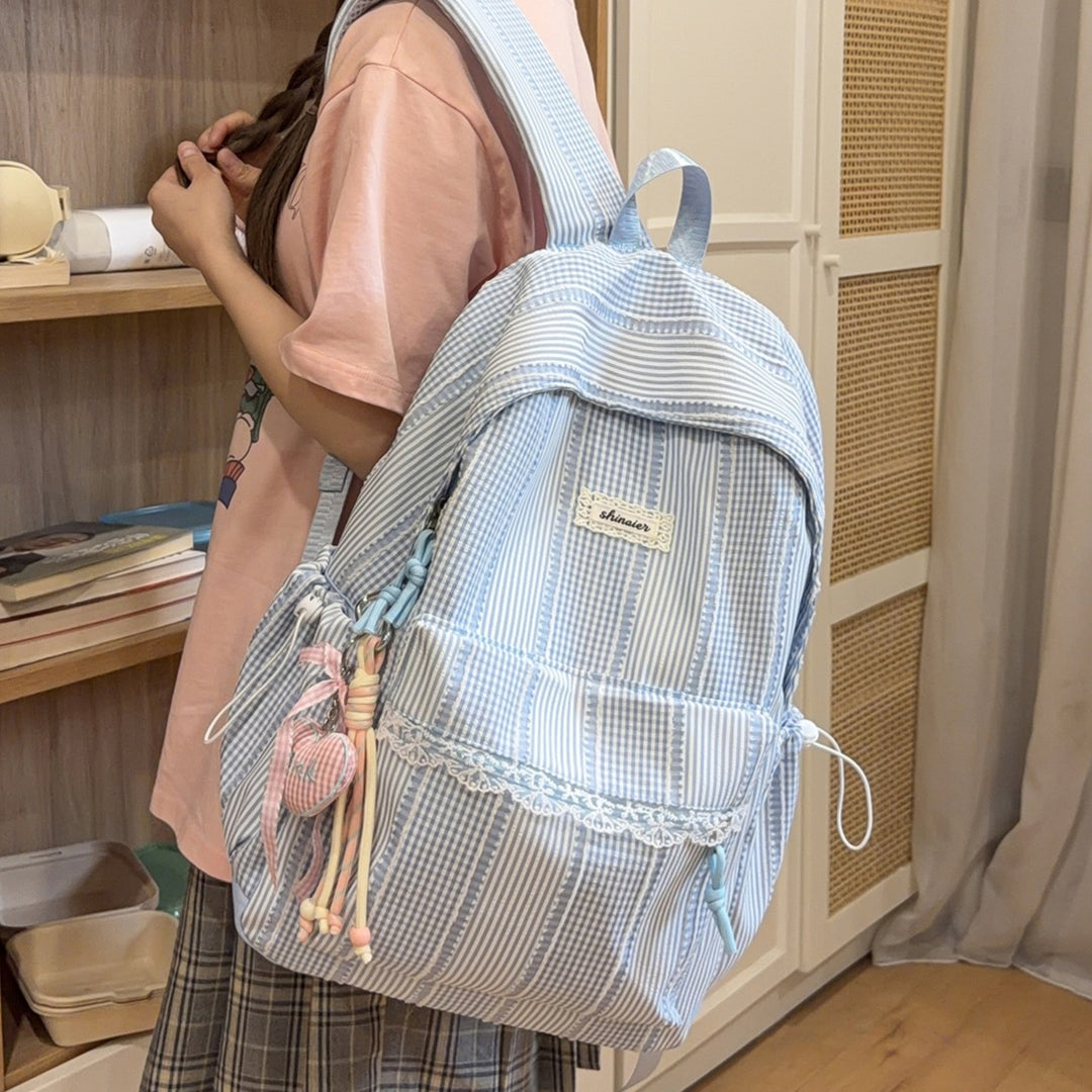 Cute Striped Backpack Kalsten