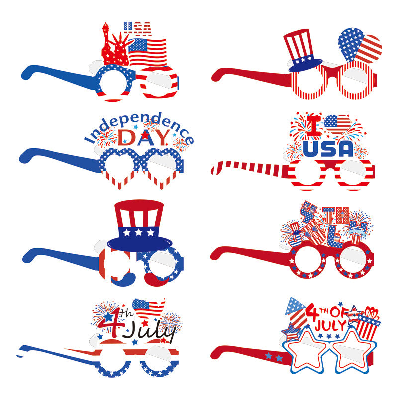 Unisex paper star-shaped tag with USA motif and jute cord Kalsten
