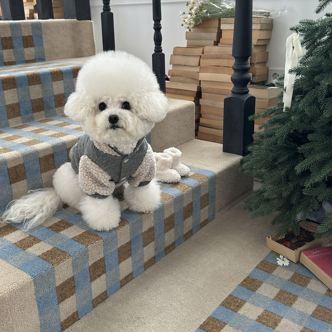 Sherpa Lined Hoodie Dog Sweater with Removable Plush Booties