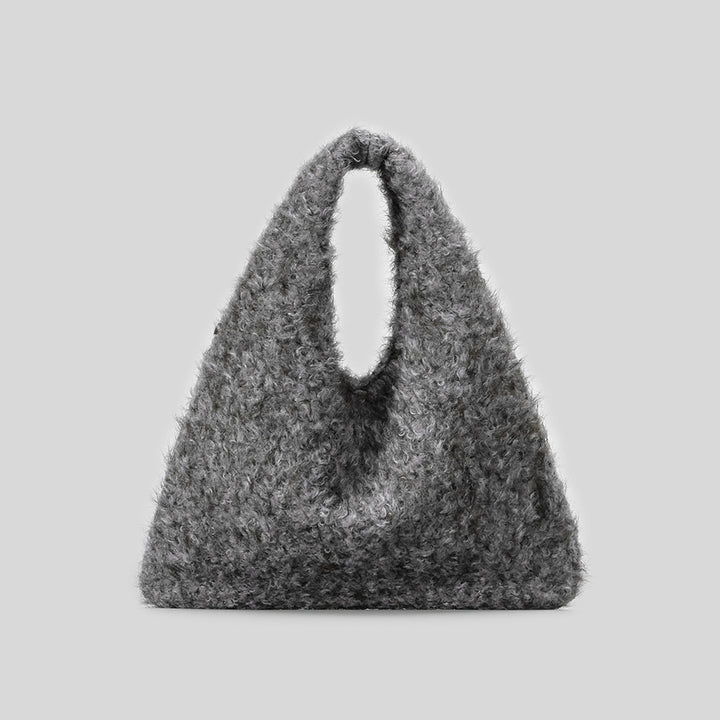 Fuzzy Texture Handheld Tote Bag