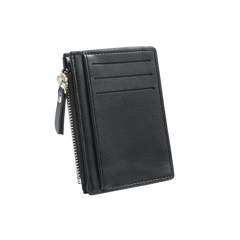 Compact Zippered Leather Cardholder Kalsten