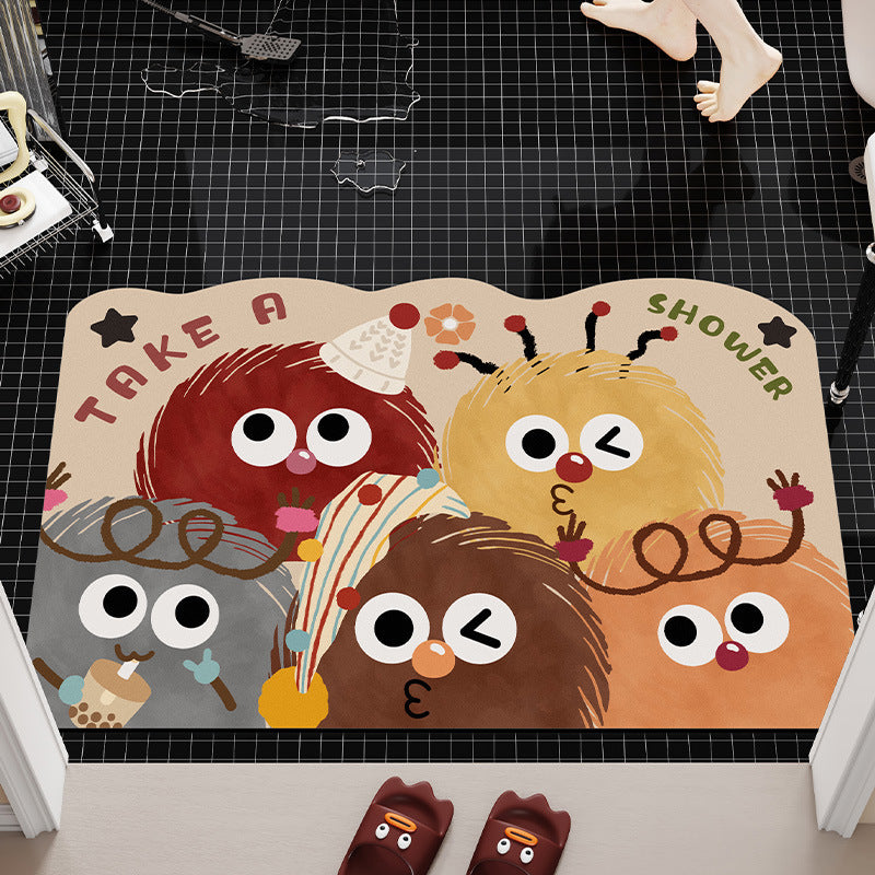 Cartoon-Themed Plush Bath Mat Kalsten