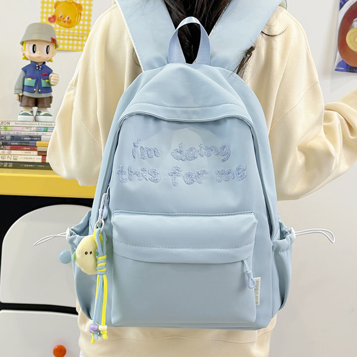 Embroidered Motivational Casual Backpack Kalsten