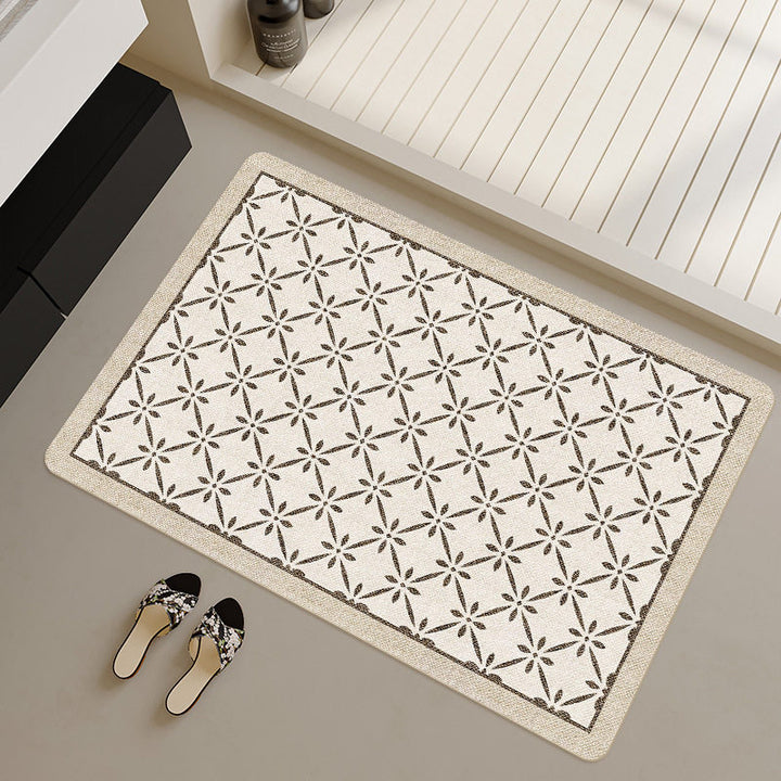 Stylish Geometric Patterned Bath Runner Kalsten